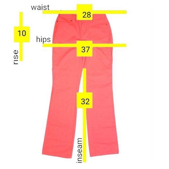 Chadwicks Salmon Pink High Rise Waist Bootcut Mom Jeans - Picture 4 of 9